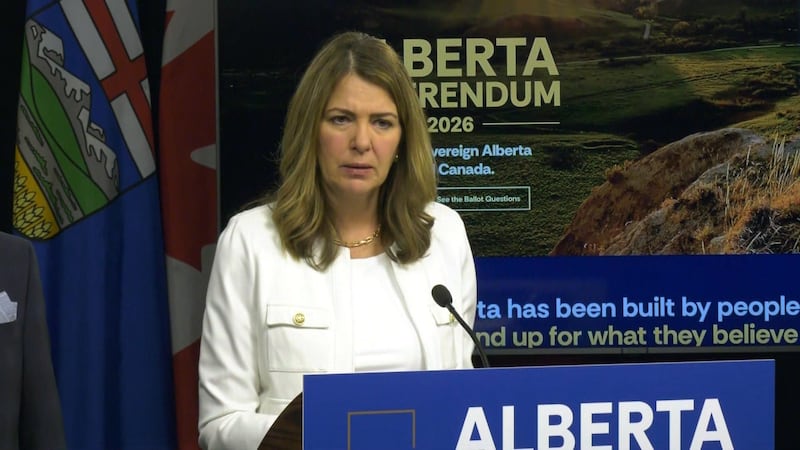Lawyer says Alberta premier exploiting loophole with referendum site, wants ad ban