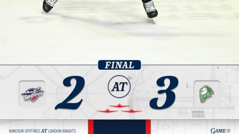 Spits fall in OT to rival Knights