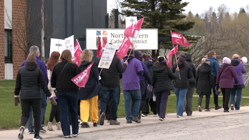 CUPE members rally outside Northeastern Catholic District School Board