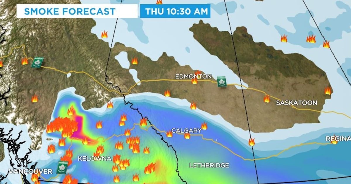 Calgary weather: Wildfire smoke prompts air quality warnings, and may get worse overnight