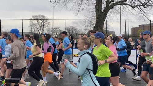 Runners are pictured.