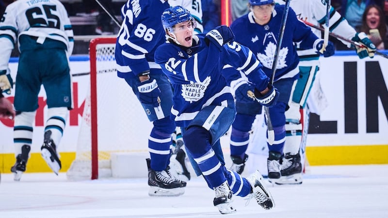 Gavin McKenna scores and the Maple Leafs end a 3-game slide with 3-1 win over the Sharks
