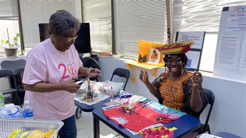 These women are getting the party started before this weekend’s Caribbean festival