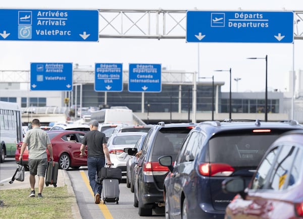 Montreal Trudeau airport arrivals area partly closed for parking lot demolition