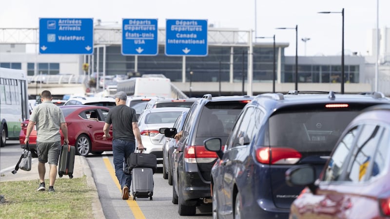 Montreal Trudeau airport arrivals area partly closed for parking lot demolition