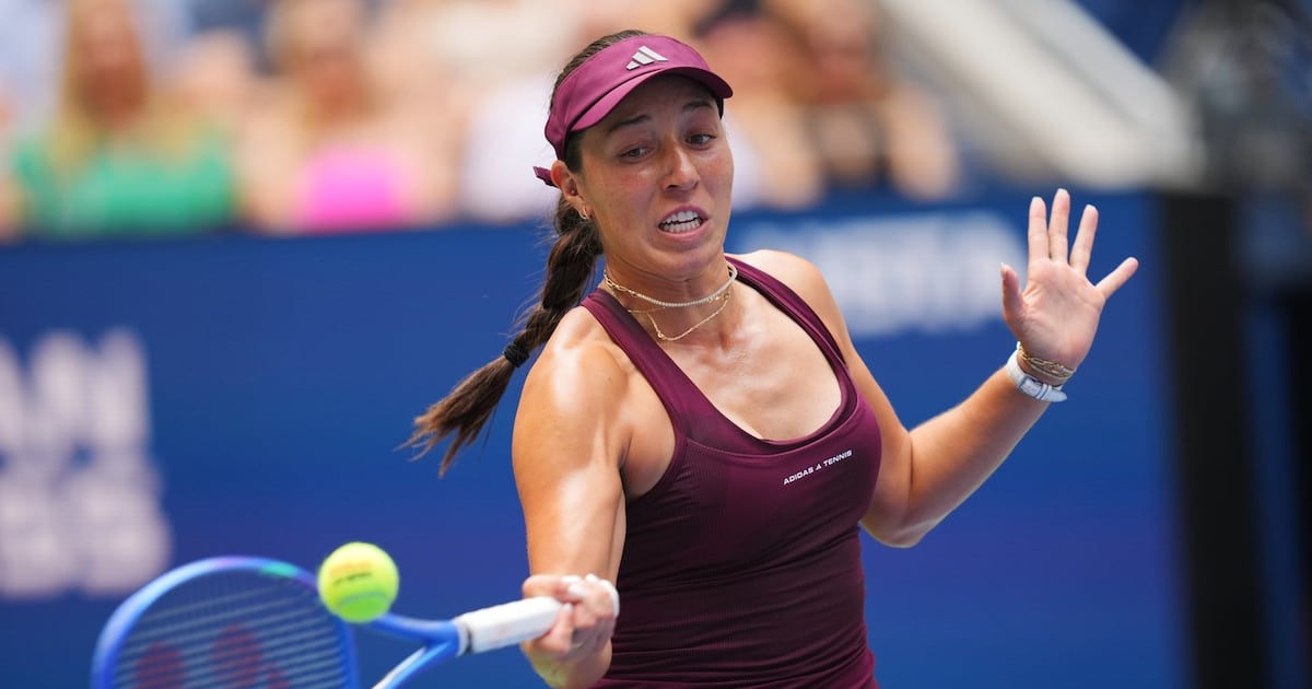 Photo: ctvnews.ca Jessica Pegula, of the United States, returns the ball to Elena-Gabriela Ruse, of Romania, during the first round of the