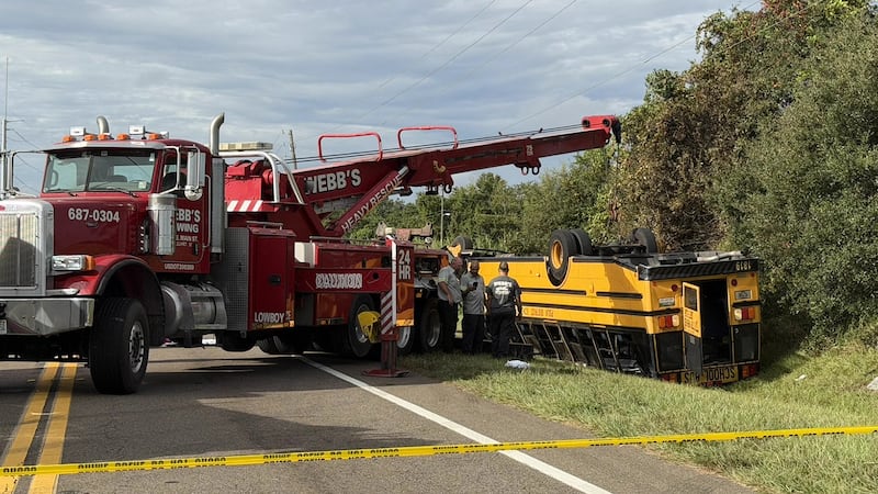 2 people killed, including a student, after Florida school bus rolls over in crash, sheriff says