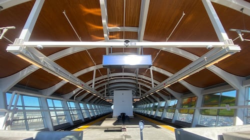 Valley Line Southeast LRT tour, with pictures of Davies Station, in Edmonton, Alta. on March 17, 2026. (Dave Mitchell/CTV News Edmonton)