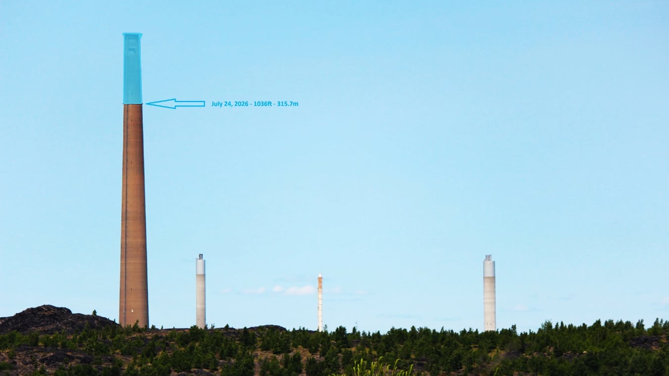 Sudbury’s Superstack ‘getting shorter day by day’