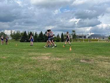 Teams from across the Maritimes got together Sunday to play some Australian rules football, also known as "footy." (CTV/Derek Haggett)