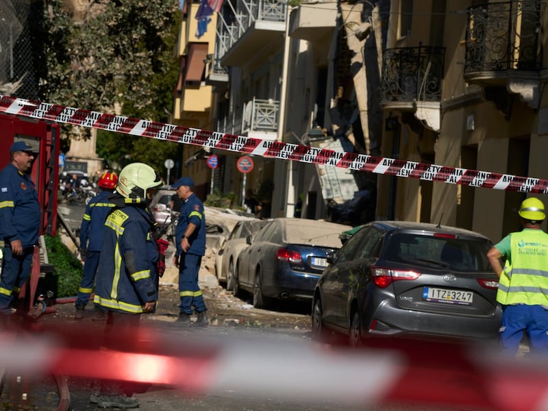 An explosion near the Acropolis in Greece injures at least 2 people and collapses a building