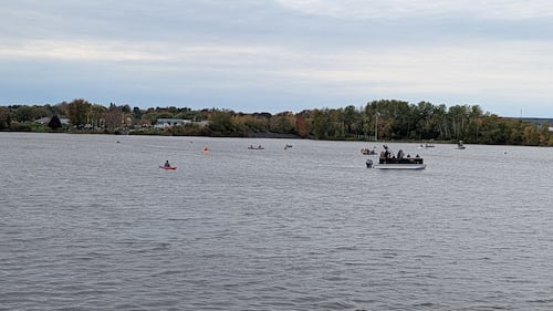 Families went to the Windsor Pumpkin Regatta and Build Your Own Boat Race in Windsor, N.S., on Sunday, Oct. 11, 2026. (Valentine Nkengbeza/CTV Atlantic)