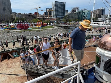 People checking out the Gorch Fock in Halifax on August 2, 2026. (Callum Smith/CTV Atlantic)
