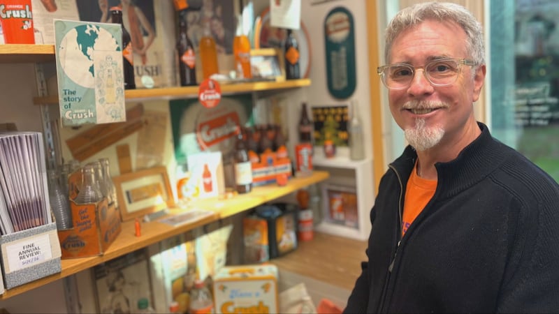 ‘Everything tells a story’: B.C. man fills office with expansive collection of Orange Crush artifacts