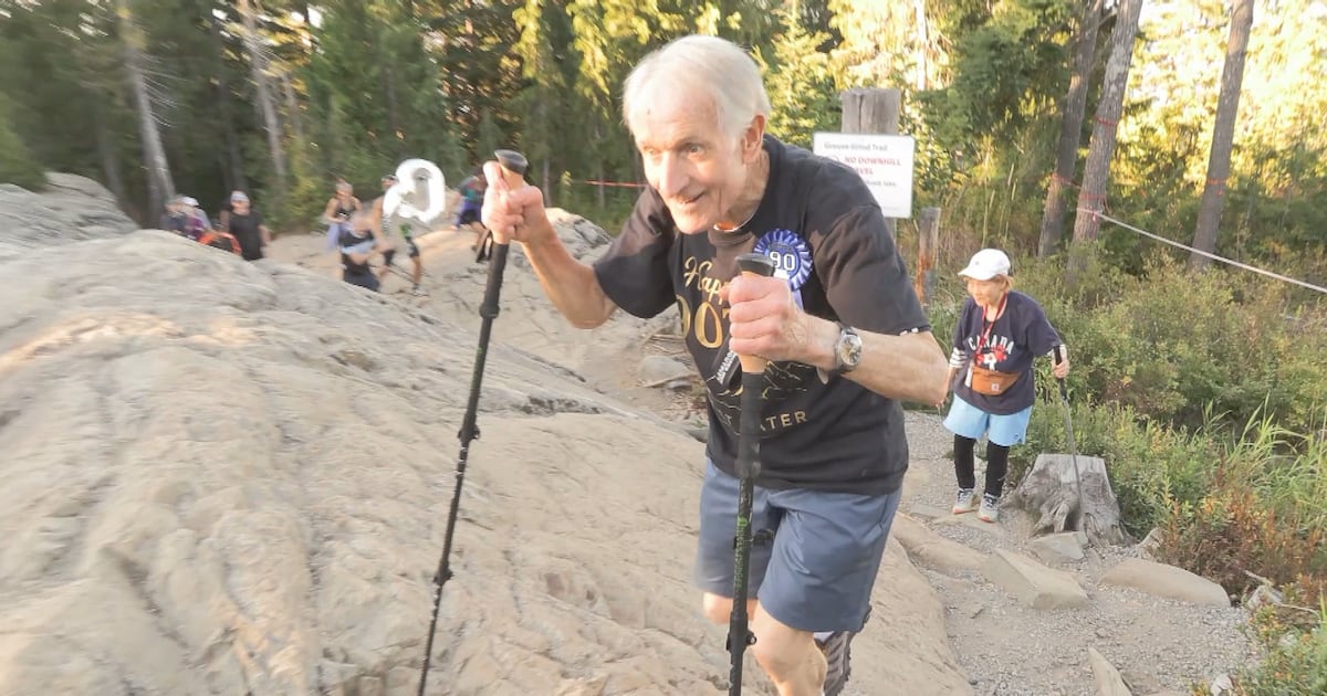90-year-old celebrates birthday doing what he does every day—hiking the Grouse Grind - CTV News