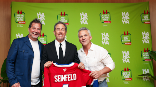 Habs coach Martin St. Louis gives Jerry Seinfeld Canadiens sweater