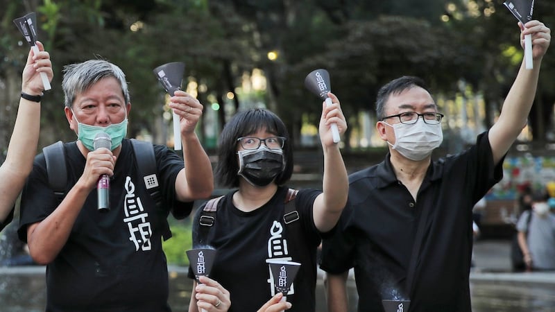 2 organizers of Hong Kong's Tiananmen vigils convicted in national security case