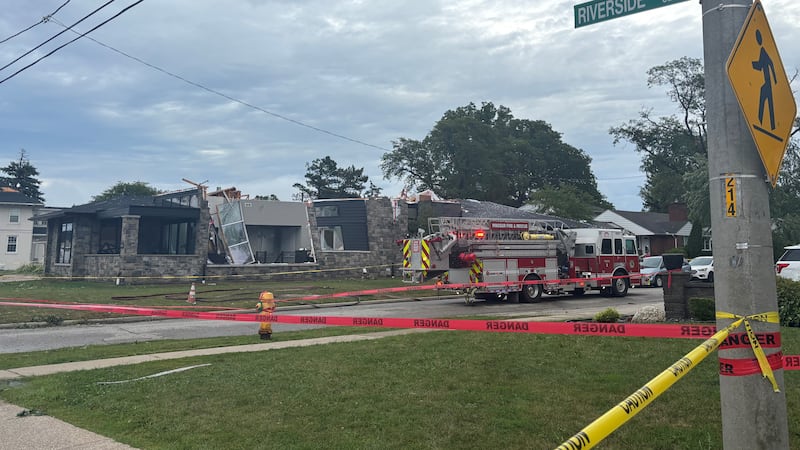 Major street in Windsor closed after storm rips roof off home