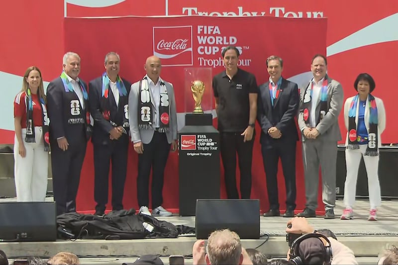 FIFA World Cup trophy on display at Nathan Phillips Square. Here is how fans can get a glimpse