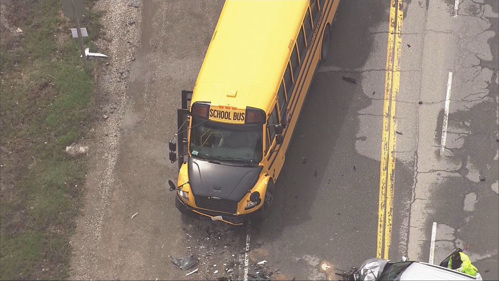 School bus and sedan involved in collision in Caledon