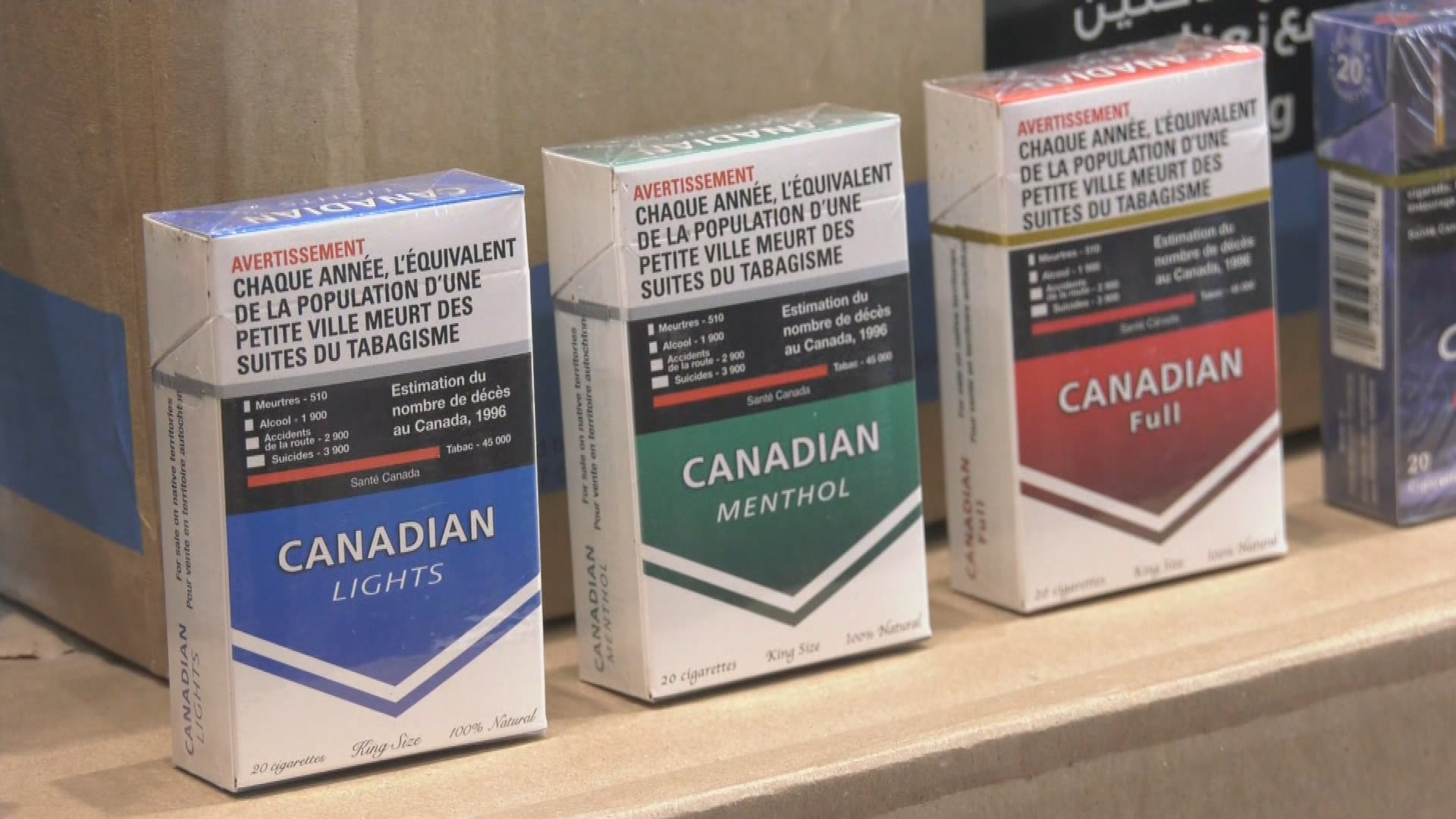 Illegal tobacco products. (Brandon Lynch/CTV News Edmonton)