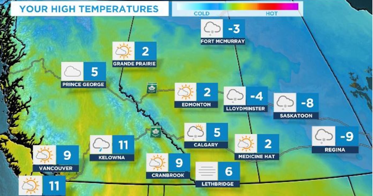 Calgary Humidity Map Calgary weather: Melting to resume Thursday and peak on Saturday with a ...