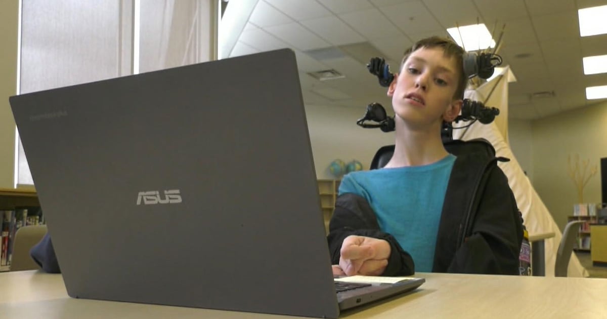 This Alberta student is becoming the face of assistive tech that uses only his face