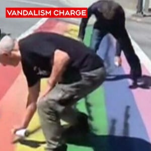 Party leader charged in rainbow crosswalk vandalism