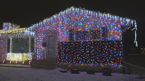 Edmonton home coated with Christmas lights in the Castledowns area on Dec. 2, 2025. (Dave Mitchell/CTV News Edmonton)