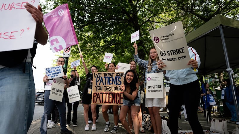B.C. nurses expand pickets to Surrey hospital and the nearby surgery centre