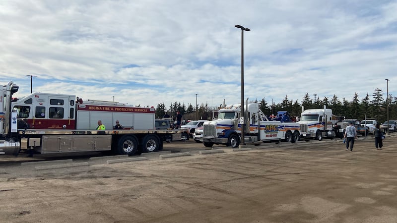 Regina emergency vehicles take part in Slow Down Move Over Day