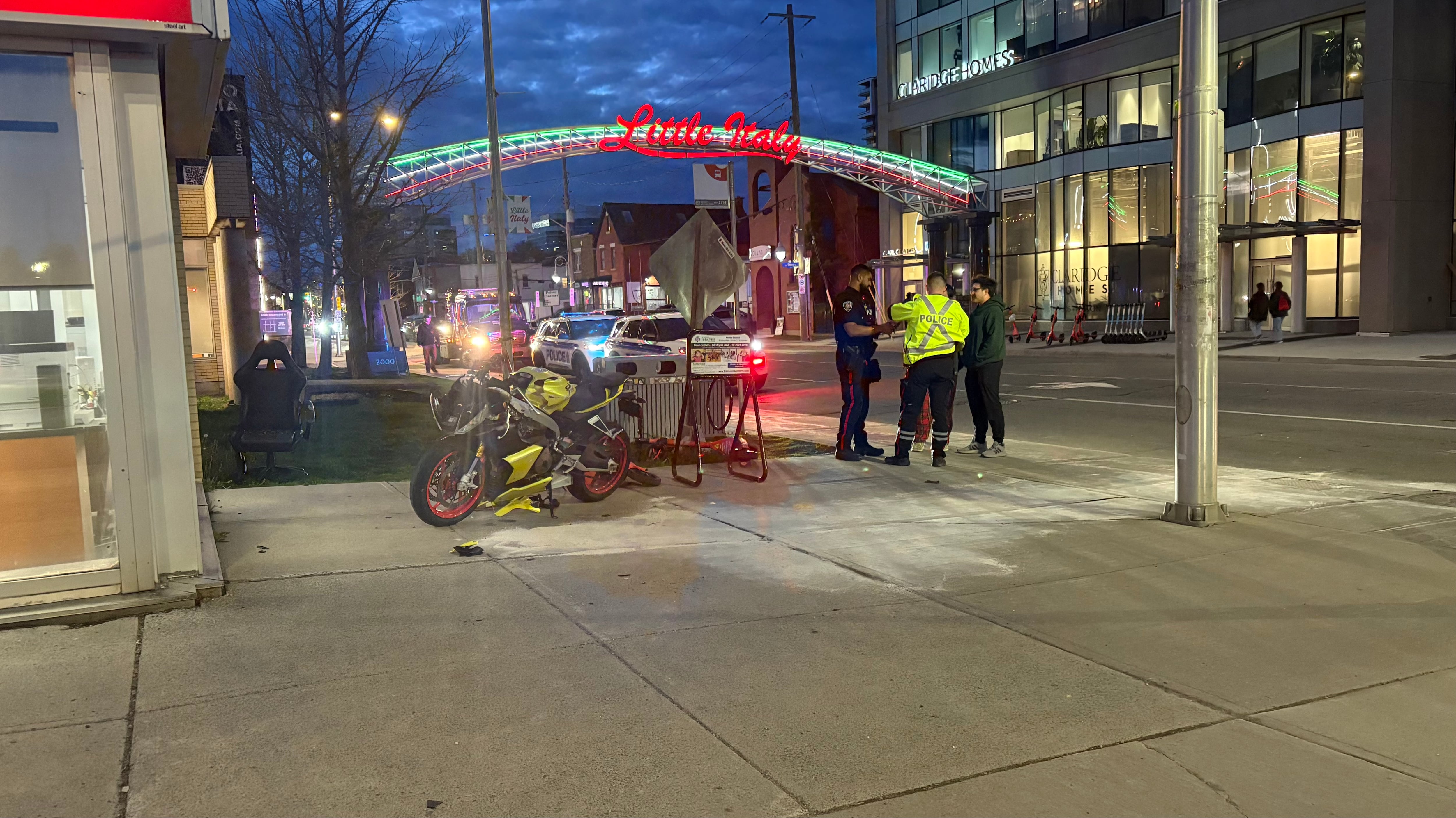 Three injured, including pedestrians, in Little Italy crash involving motor