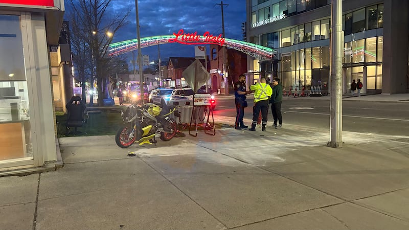 Three injured, including pedestrian, in Little Italy crash involving motorcycle