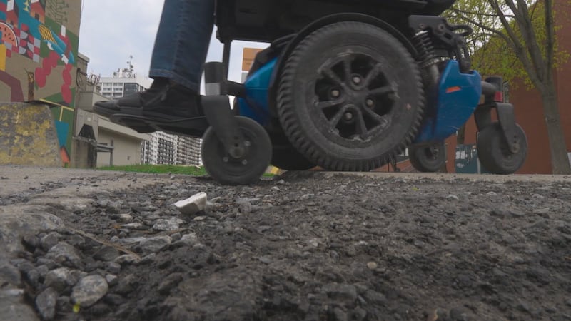 Montreal wheelchair user calls out poor condition of city’s sidewalks