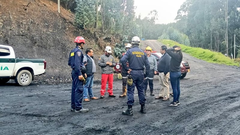 Explosion traps 12 in a Colombian coal mine