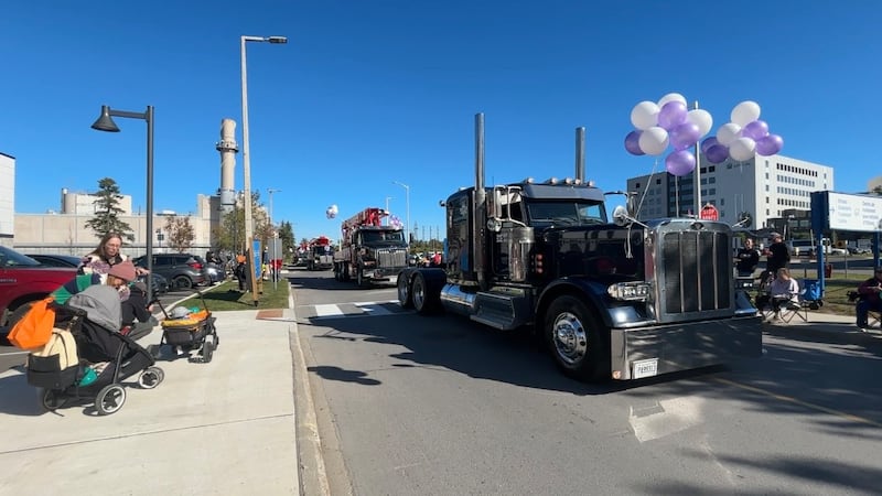 Construction community parades big rigs for families at CHEO