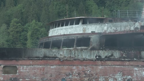Derelict B.C. ferry fire