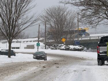 A snow-covered street in Halifax is pictured on Jan. 26, 2026. (CTV Atlantic / Brianne Foley)