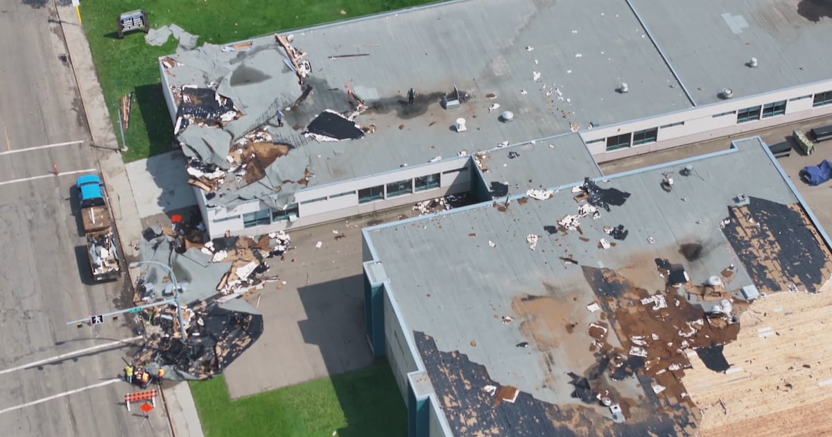 Classrooms flooded, roof damaged at Edmonton school after storm