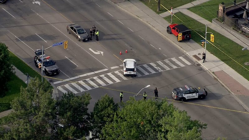 Pedestrian struck by vehicle in North York suffers serious injuries