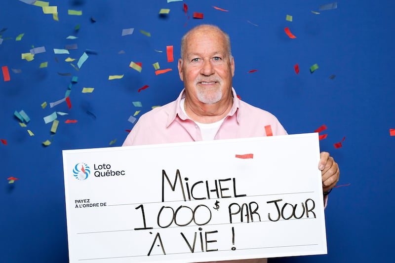 Quebec man wins $1,000 a day for life, plans to retire and find a place in the sun