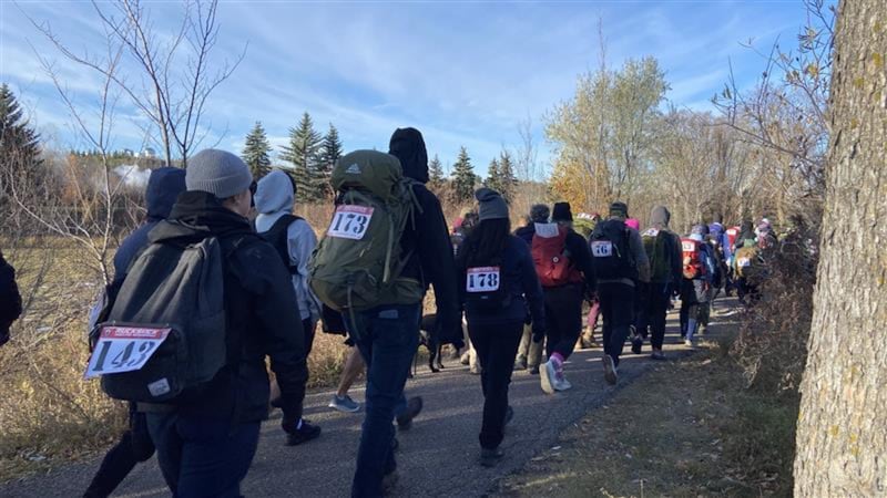 ‘Heaviest things we carry’: Rucksack march honours military, first responder mental health