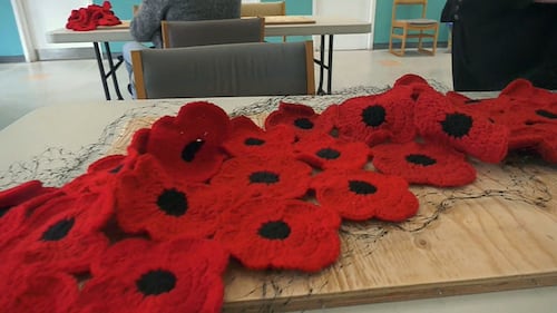 Thousands of knitted poppies to line Sudbury’s Bridge of Nations