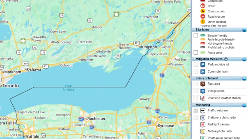 Quebec government websites changing ‘Lake America’ back to Lake Ontario on online maps