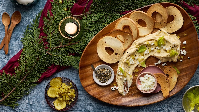 Everything Bagel Devilled Egg Dip Platter