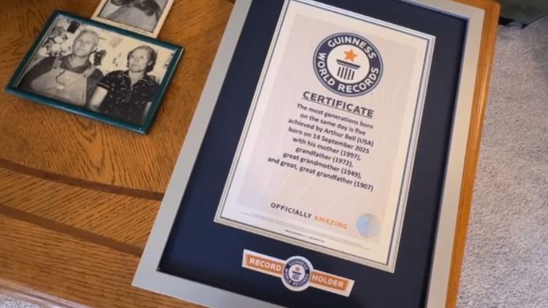 Family sets Guinness World Record for most generations sharing the same birthday