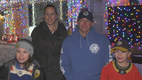 An Edmonton family, The Wegenast's, coated their home with Christmas lights in the Castledowns area on Dec. 2, 2025. (Dave Mitchell/CTV News Edmonton)