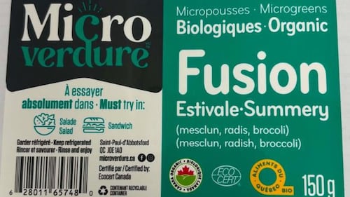Microgreens from Micro Verdure, Les Fermes Lufa recalled over E. coli risk