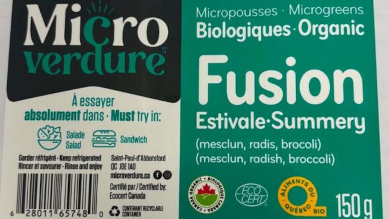Microgreens from Micro Verdure, Les Fermes Lufa recalled over E. coli risk