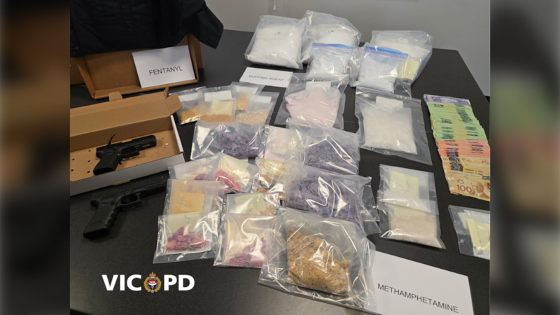 $150,000 street value: Victoria police seize fentanyl, meth, weapons and cash